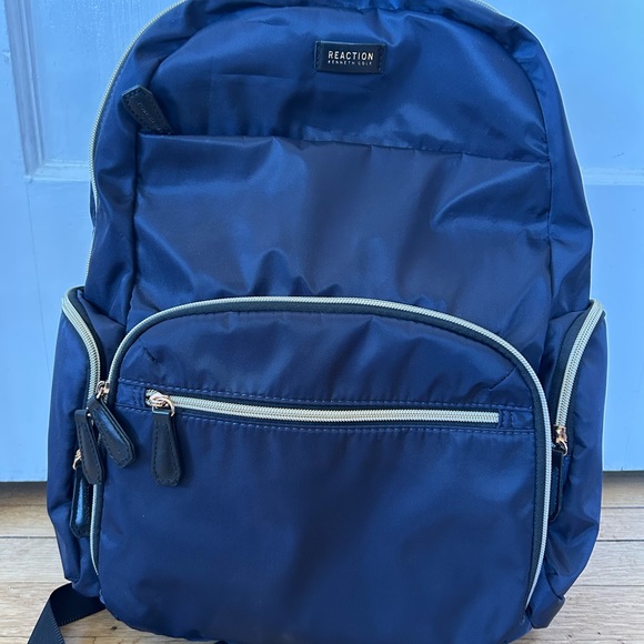 Kenneth Cole Reaction Blue Backpack Modern Design, NWOT - Picture 1 of 10